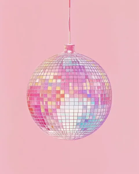 Riso Pink Disco Ball