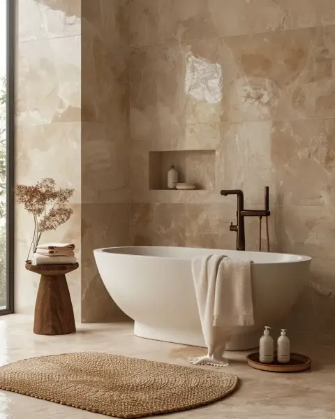 Neutral Modern Bathroom Editorial