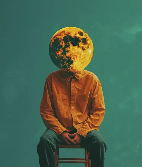 Moon-Headed Man Digital Fluxus