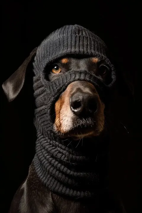 Burglar Dog Portrait Advertising