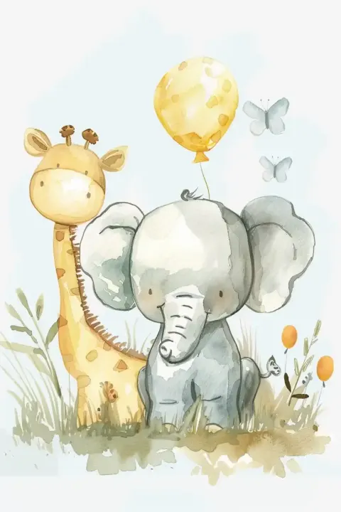 Pastel Baby Animals Sketch