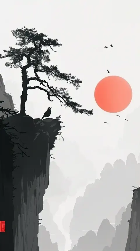 Minimalist Zen Landscape