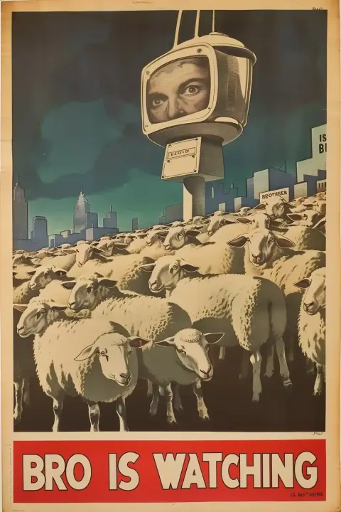 Dystopian Media Propaganda Poster