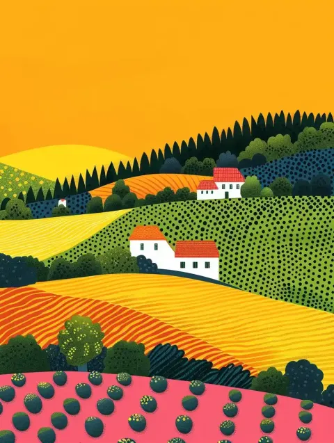 Google-Style Farming Illustration