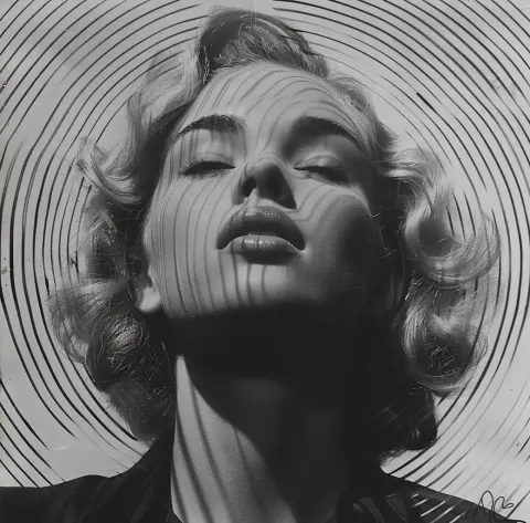 Vintage Blonde Spirals Portrait