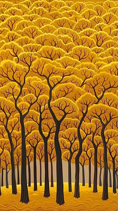 Golden Trees Romantic Vortexes