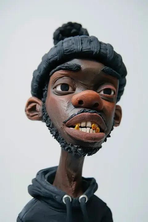 Clay Man in Pixar Style