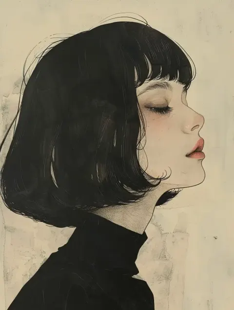 Asian Woman in Tsuge Style
