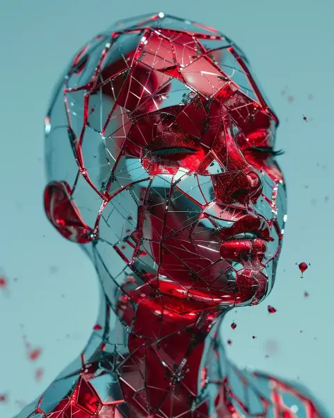 Shattered Glass Portrait Study