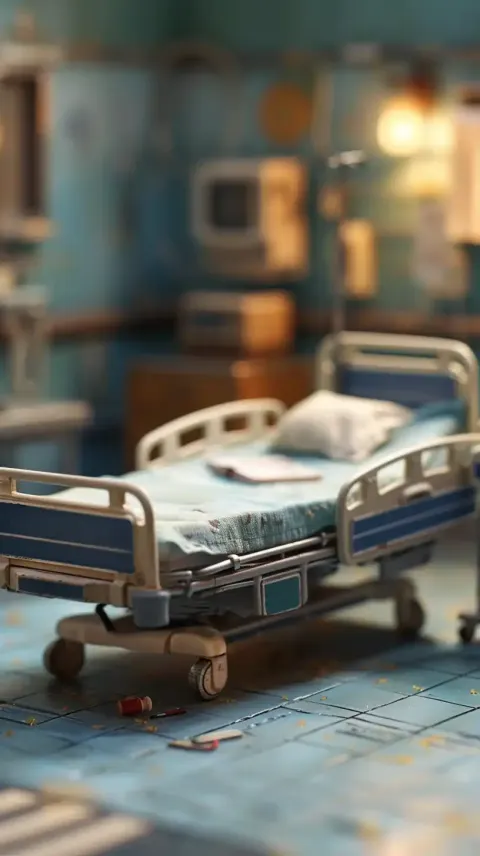 Miniature Hospital Ward Tilt Shift