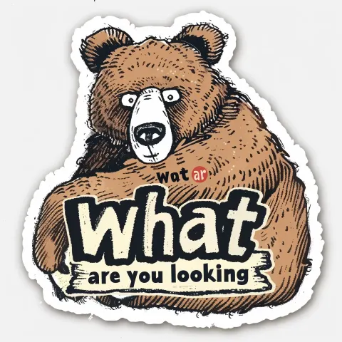 Graphic Bear Sticker