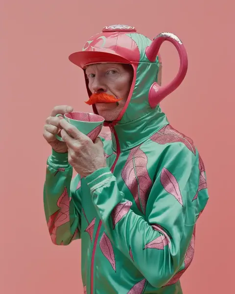 Surreal Teapot Man Portrait