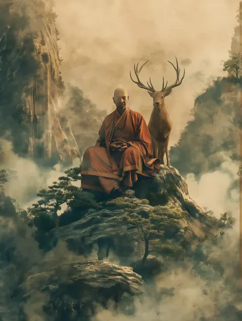 Buddhist Luohan in Nature