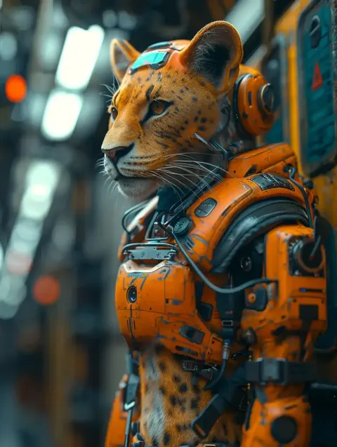 Cyberpunk Lion in Unreal