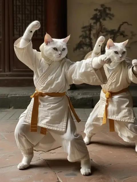 Anime Cat Martial Arts