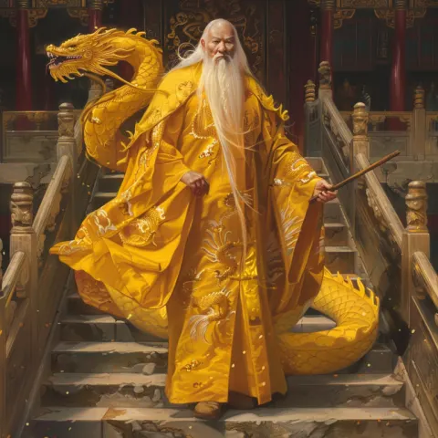 Han Dynasty Wizard Emperor with Wand in Forbidden City