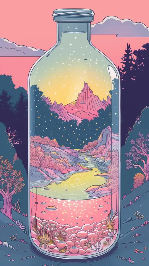 Pink Fantasy Software Bottle
