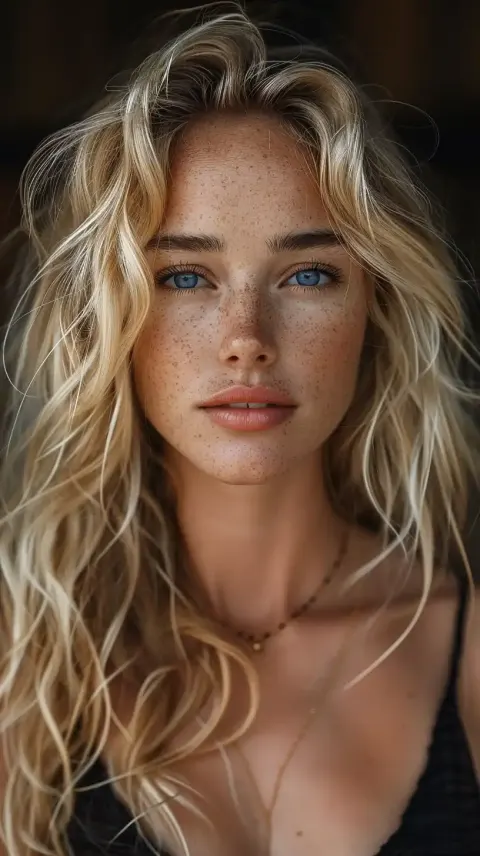 Blonde Model Portrait Raw