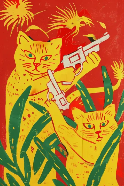 Matisse-Style Cat Shootout