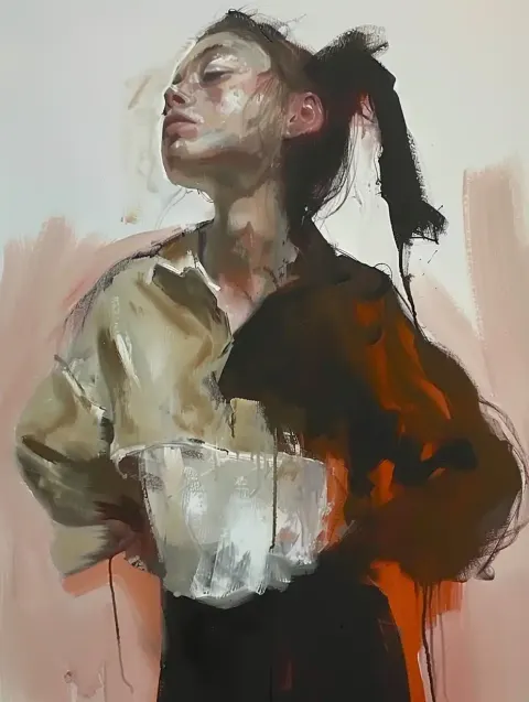 Abstract Ponytail Portrait