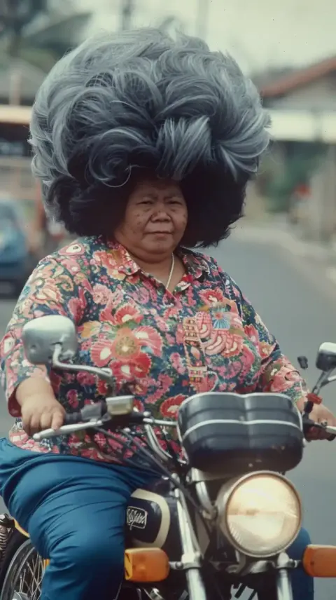 Indonesian Chic Hair Motorcycle
