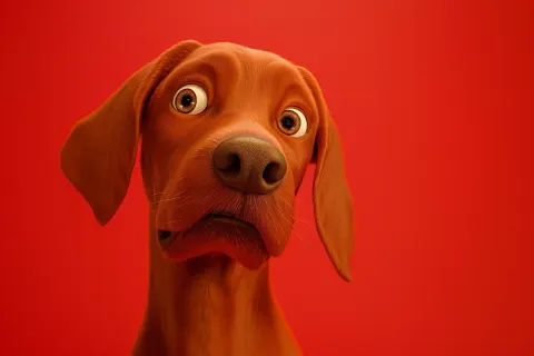 Cute Vizsla Head Poster