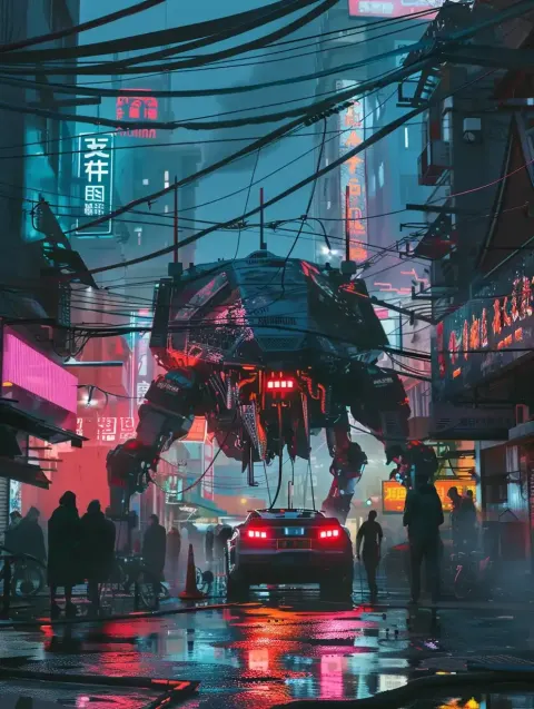 Cyberpunk Robot Parade