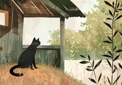 Country Cat in Shelter