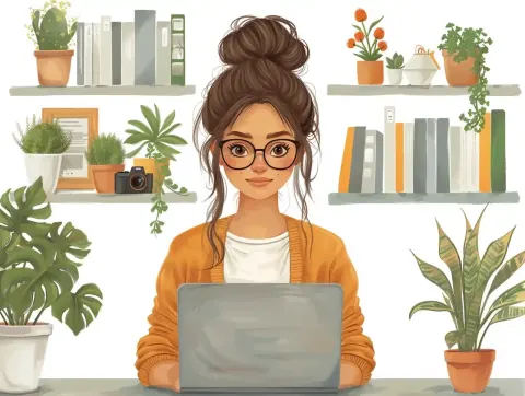 Vector Cyber Saleswoman