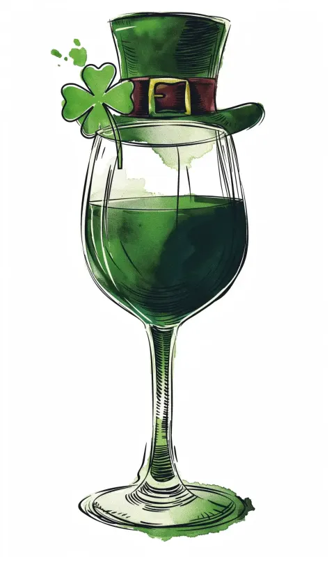 Graphic Saint Patricks Wine