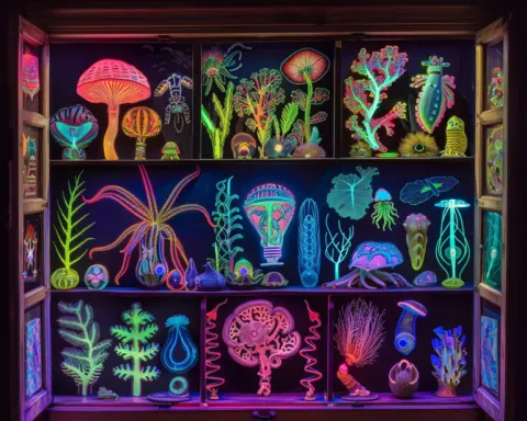 Fluorescent Blacklight Cabinet of Natural Curiosities