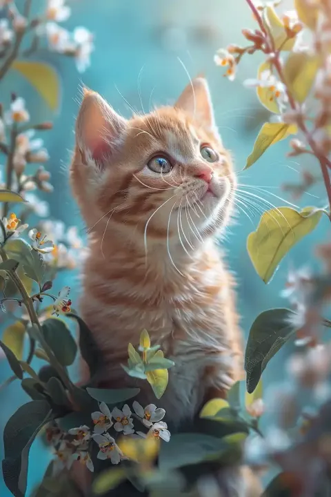 Cartoon Kitten Garden