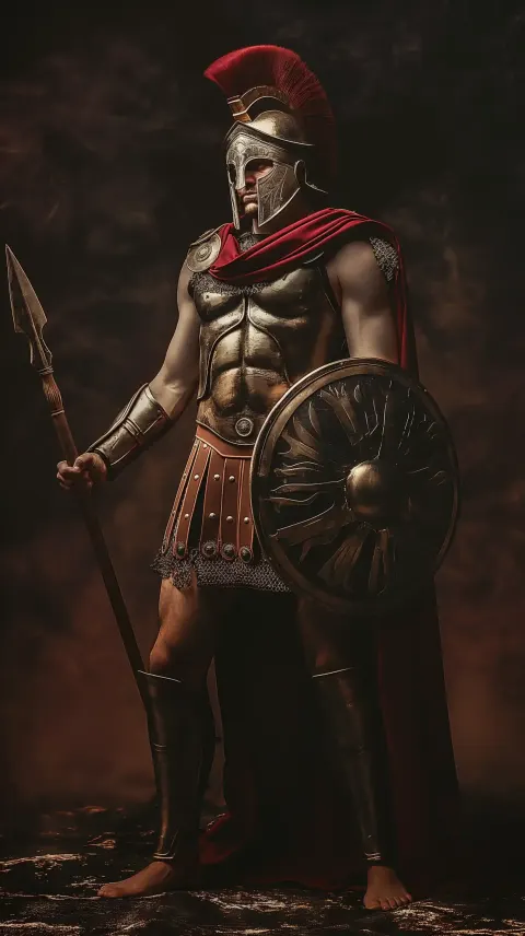 Epic Hoplite Warrior Scene