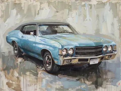 Abstract Buick in Hopperesque