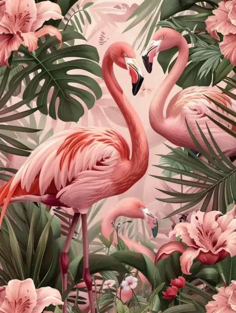 Flamingo Fashion Poster