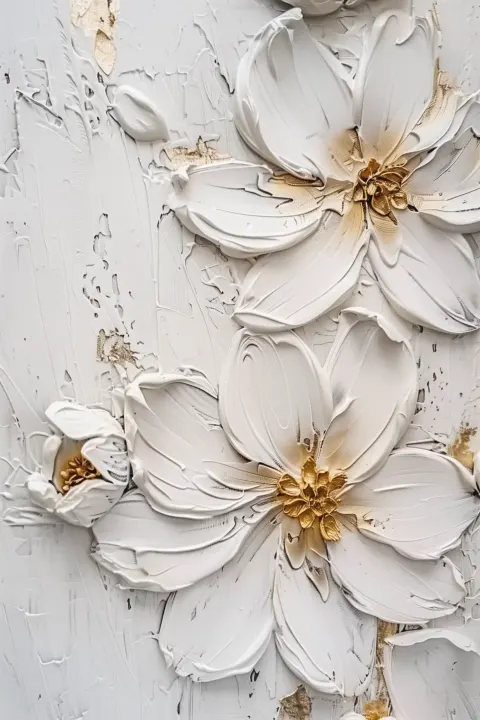Gold Accented White Blooms