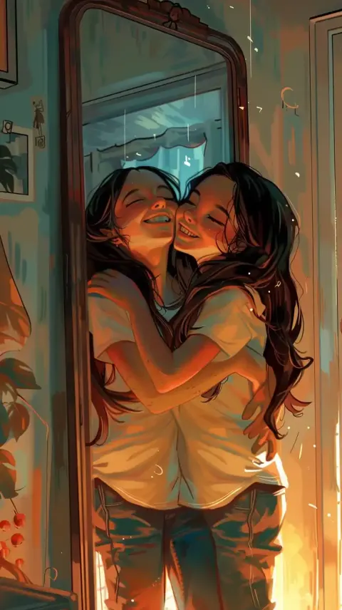 Self-Love Mirror Embrace