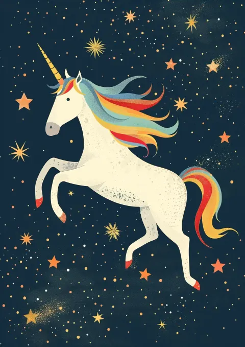 Mystical Unicorn Greeting Card