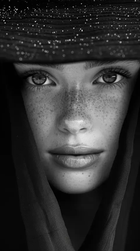 Surreal Monochrome Portrait