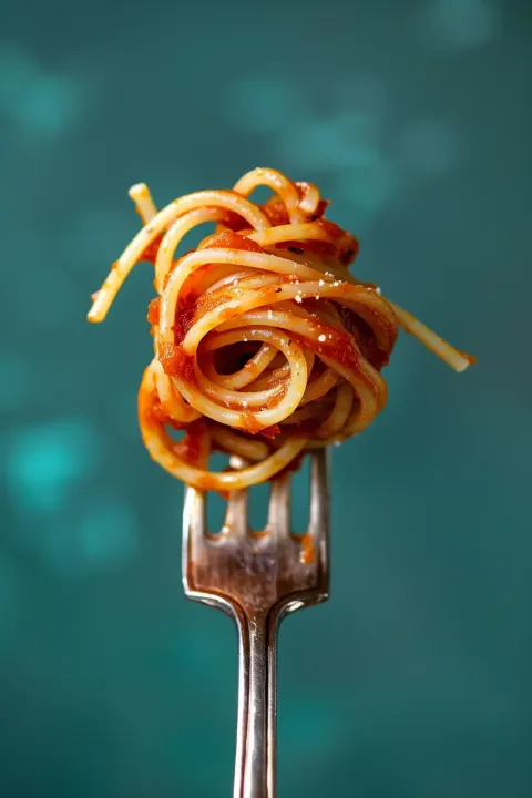 Spaghetti Fork on Green