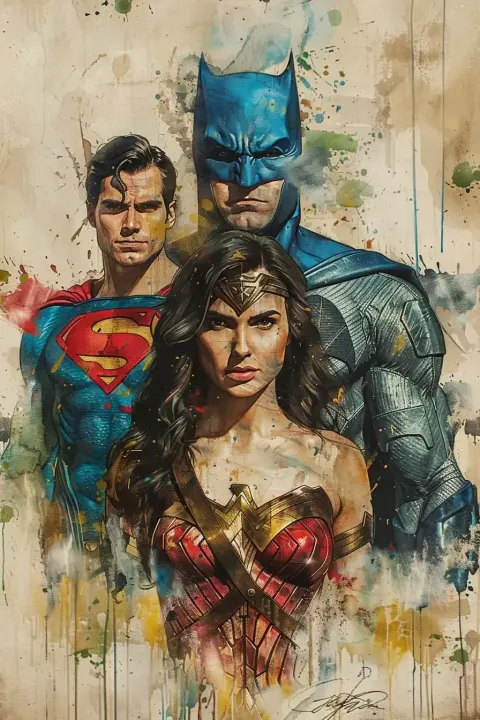 Watercolor DC Heroes