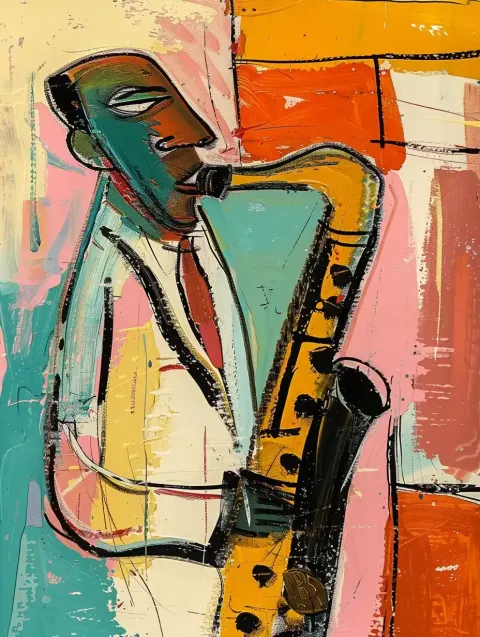 Pastel Jazz Vibes Bemelmans Art