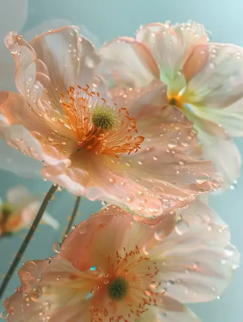 Impasto Flower Under Glass