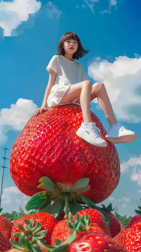 Giant Strawberry Portrait Zhang
