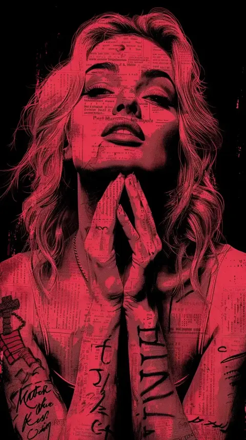 Tattooed Marilyn on Canvas