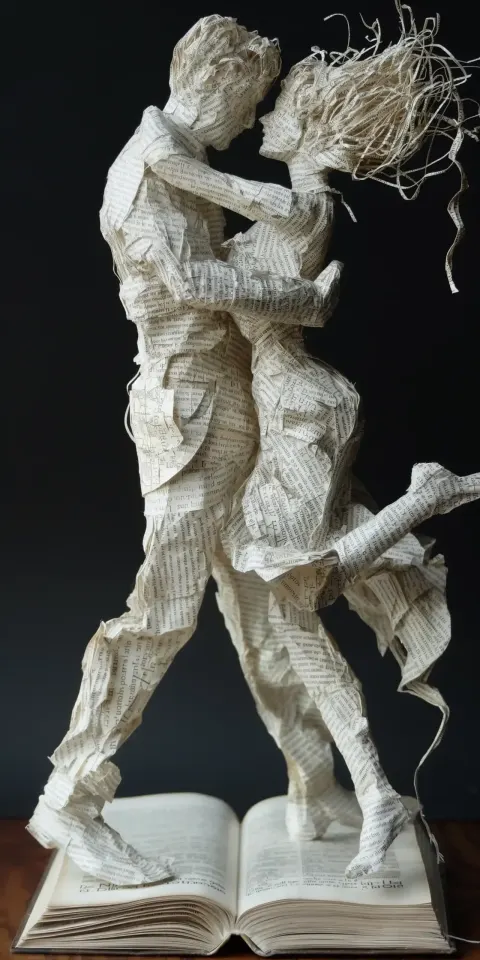 Dynamic Lovers Sculpture Cinematic Raw