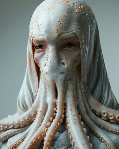 Squid-Human Fusion Portrait