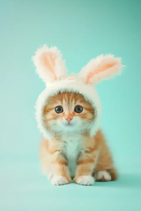Bunny Kitten Portrait