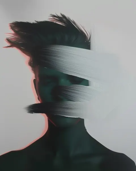 Abstract Painted Portrait