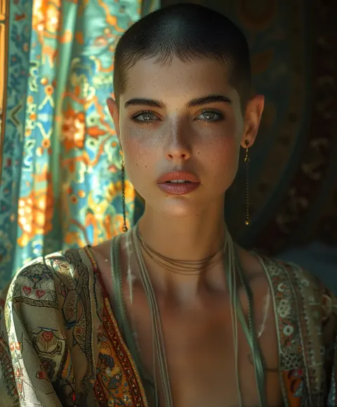 Gothic Teen in Persian Room